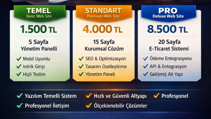modern ve güçlü web siteleri geliştiririm