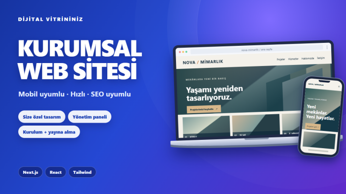 mobil uyumlu ve hızlı kurumsal web sitenizi yaparım