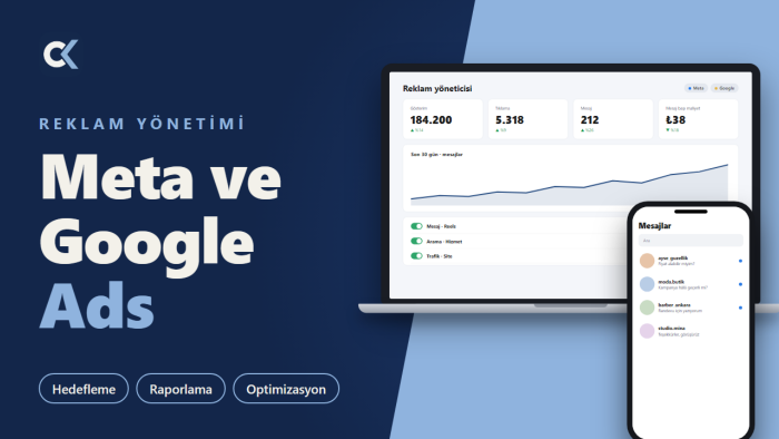meta ve google reklamlarınızı en verimli şekilde yönetirim