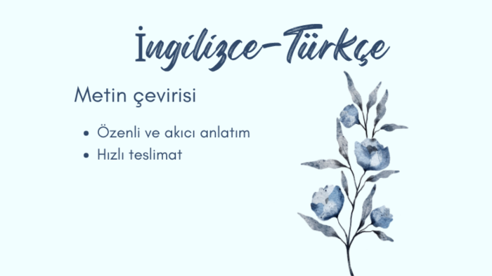 özenli İngilizce Türkçe metin çevirisi yaparım
