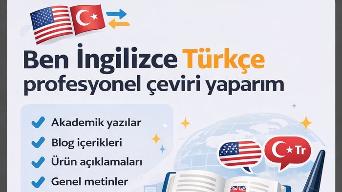 İngilizce Türkçe profesyonel çeviri yaparım