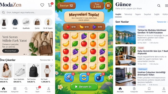 dilediğiniz android uygulamayı oluşturabilirim