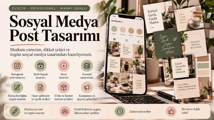 Instagram için profesyonel post tasarımları yapıyorum