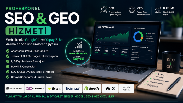 web sitenize profesyonel SEO & GEO çalışması yapabilirim