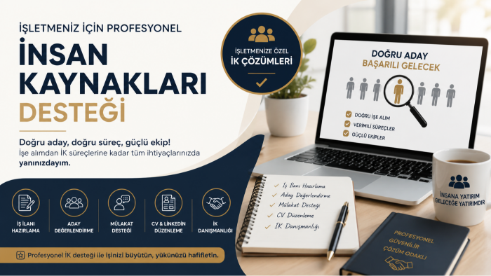 işletmenize özel insan kaynakları desteği sunuyorum