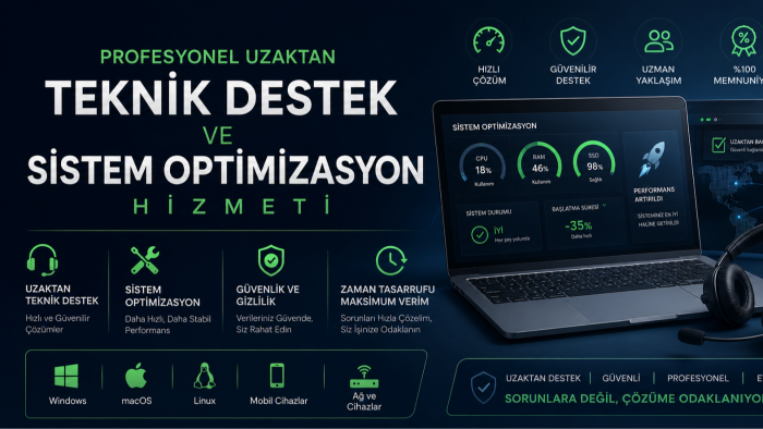 bilgisayarınız için uzaktan teknik destek sağlayabilirim