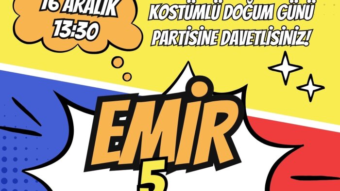 kutlama, parti ve organizasyonlar için davetiye hazırlarım