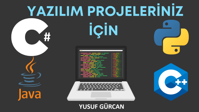 C C++ C# Python ve Java projelerini yapabilirim