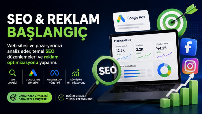 internet reklamlarınızı, seo optimizasyonunuzu yönetirim