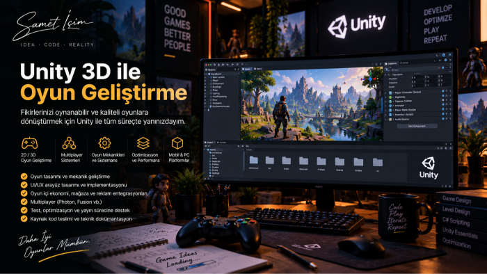 Unity ile oyununuzu prototipten yayına kadar geliştiriyorum