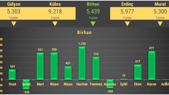 Excel SQL PowerBI programlarında uzman bir danışmanım