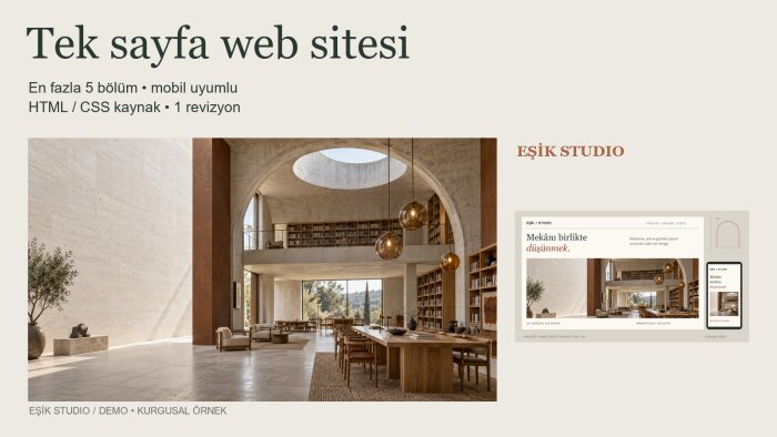 işletmeniz için mobil uyumlu tek sayfa web sitesi hazırlarım