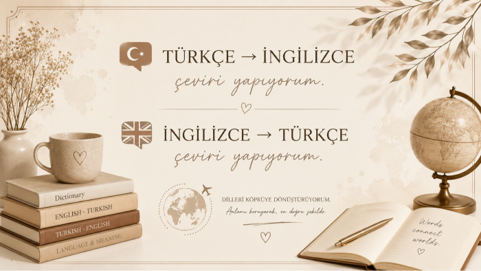 kısa metin, şiir, makale ve benzeri şeyler çeviririm