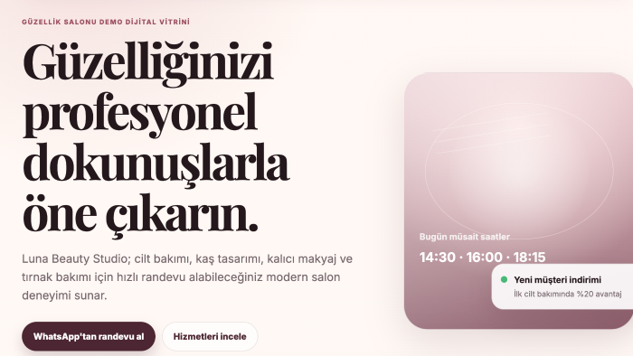 sizin için profesyonel bir web sitesi hazırlayabilirim