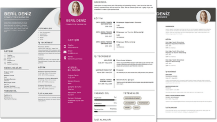 sizin için profesyonel cv oluşturabilirim