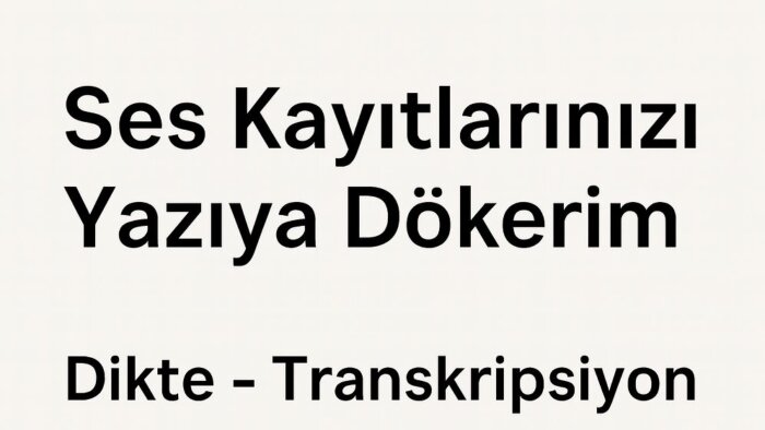 ses kayıtlarınızı hatasız şekilde yazarım