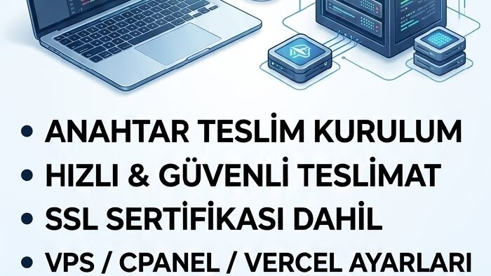 web projenizi sunucuya kurar ve canlıya alırım