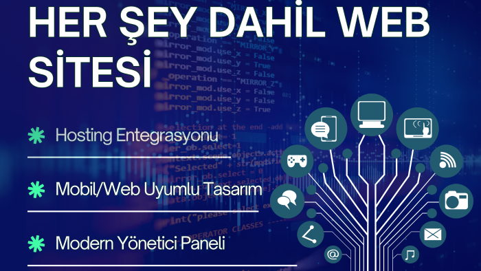 sizin için yönetici panelli web sayfaları yapabilirim