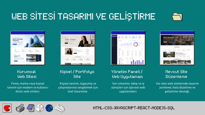 web sitesi ve mobil uygulama geliştiririm