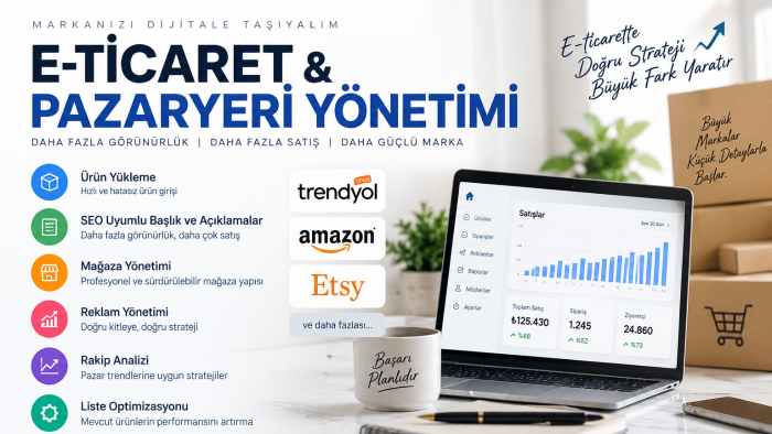 e-ticaret pazaryeri hesap kurulumu ve hesap yönetimi yaparım