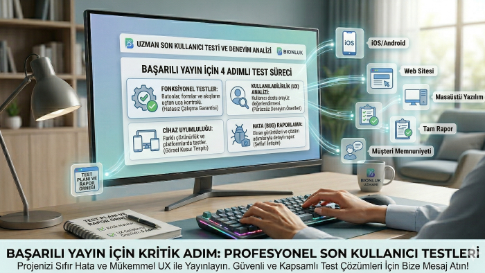 sistemleriniz için son kullanıcı testleri yaparım