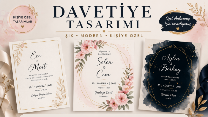 profesyonel davetiye tasarımı yaparım