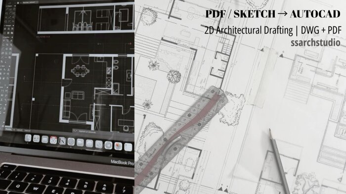 PDF, eskiz ve krokilerinizi AutoCAD'de teknik olarak çizerim