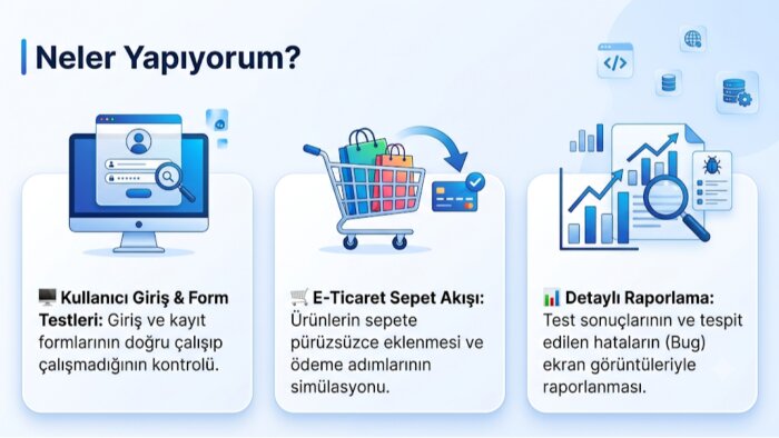 web test otomasyonu yaparım