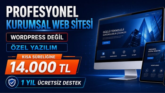 profesyonel kurumsal web sitenizi hazırlarım