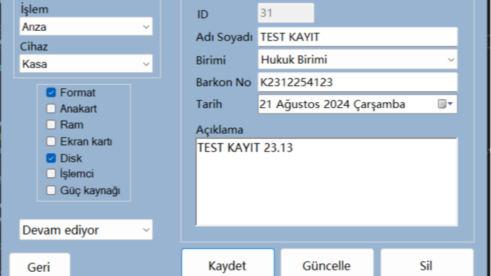 masaüstü yönetim sistemi geliştiririm