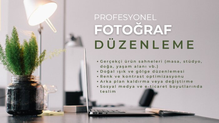 ürün görsellerinizi gerçekçi fotoğraf çekimi gibi düzenlerim