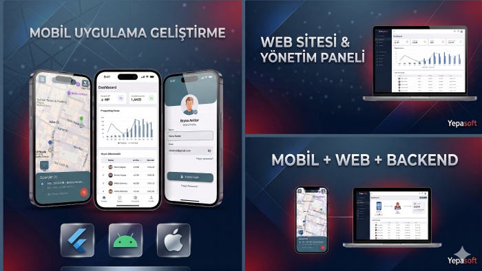 flutter ile android ve ios mobil uygulama geliştiriyorum