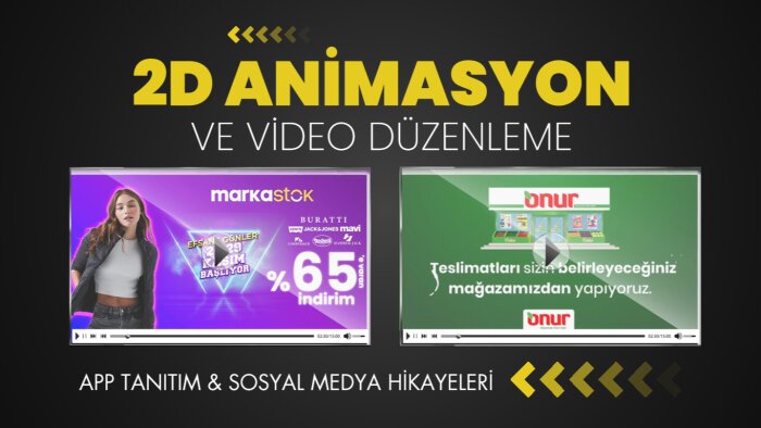 2D animasyon ve video düzenlemelerinizi yapabilirim