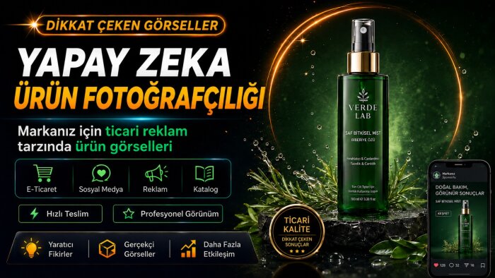 markanız için premium AI reklam görselleri hazırlarım