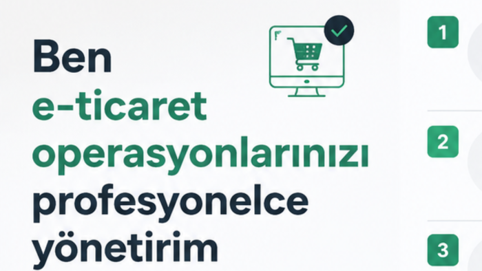 e ticaret operasyonlarınıza profesyonel destek sağlarım