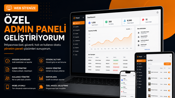 size özel admin paneli yapabilirim