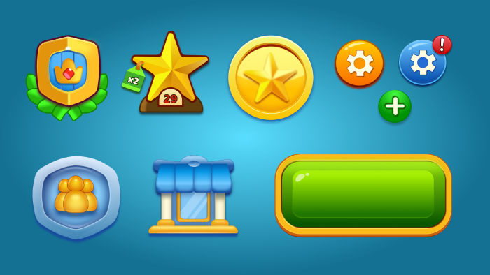 UI-UX Game alanında buton ve ikon tasarlayabilirim