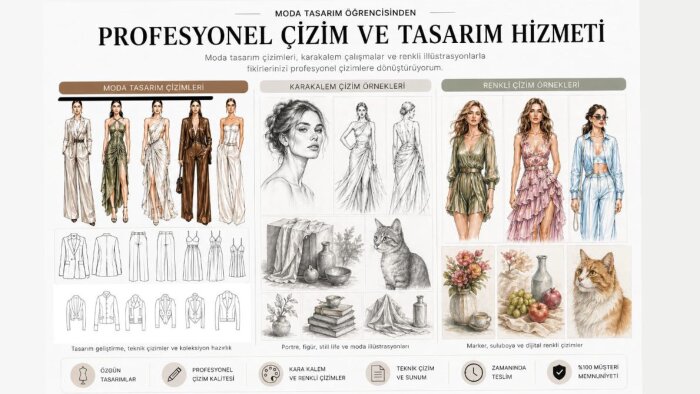 hayalindeki tasarımları ve çizimleri gerçeğe dönüştürürüm