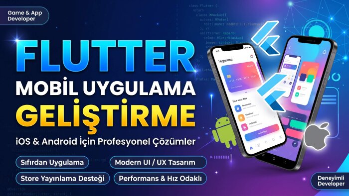 Flutter ile Android ve IOS için uygulama geliştirebilirim