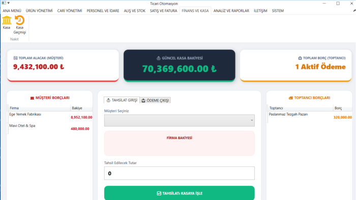 işletmeniz için ticari otomasyon yazılımı hazırlarım