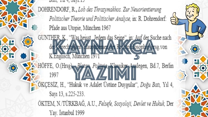 akademik metinlerinizde kaynakçayı düzenlerim