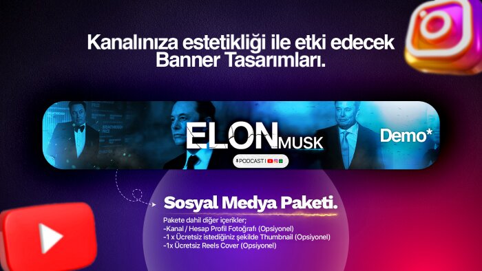 sizin için Banner ve sosyal medya paketi yapıyorum