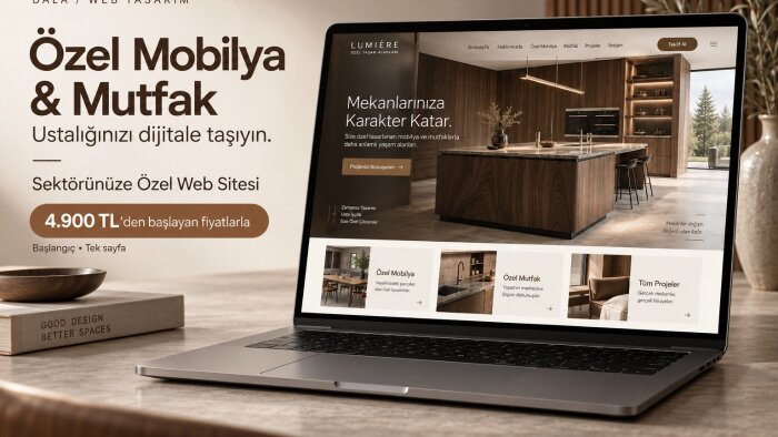 özel mobilya ve mutfak atölyelerine web sitesi tasarlarım