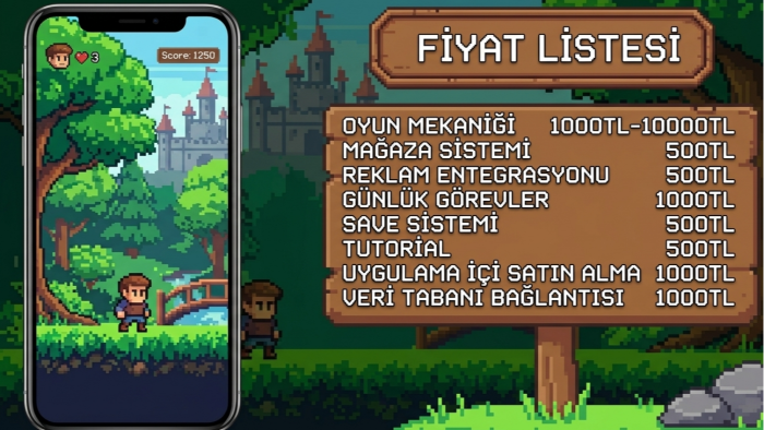 unity ile 2d veya 3d istediğiniz türde oyun yaparım