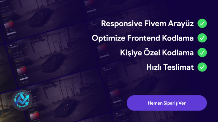 fivem tasarımınızı profesyonel bir şekilde kodlarım