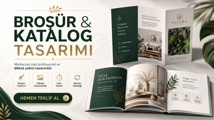markanıza özel profesyonel broşür ve katalog tasarlarım