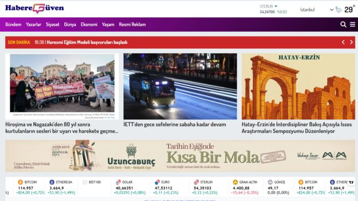 haber sitemizde yazılarınızı yayınlayabilirim