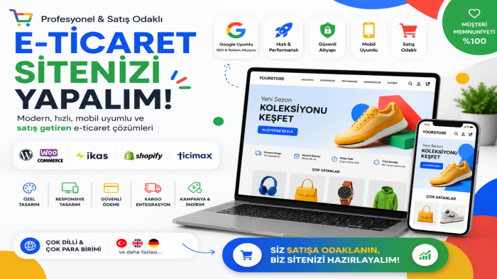 profesyonel ve satış odaklı e-ticaret sitenizi yapabilirim