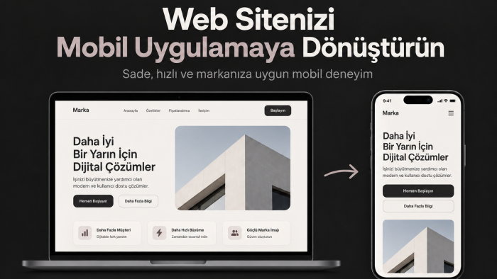 websitenizi uygulamaya dönüştürebilirim