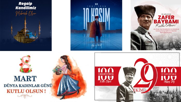 sizin için dini ve milli bayramlarda görsel hazırlarım
